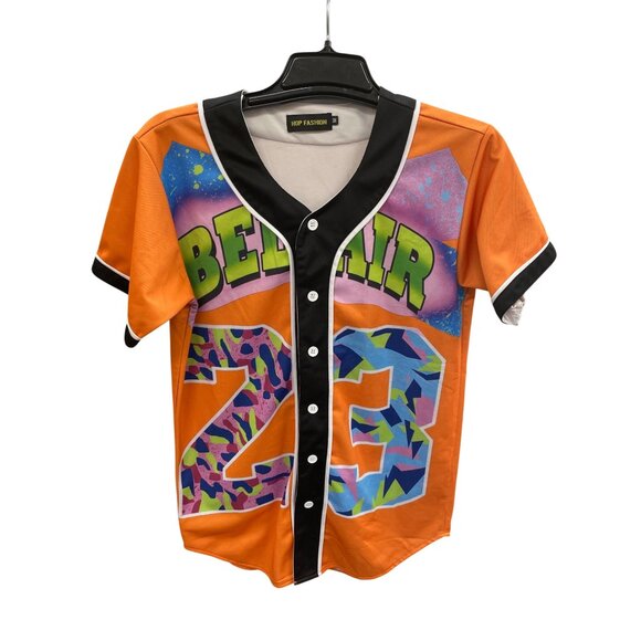 Hop Fashion Bel-Air 23 womans orange green Jersey Size M SKU 8420 - Picture 1 of 16